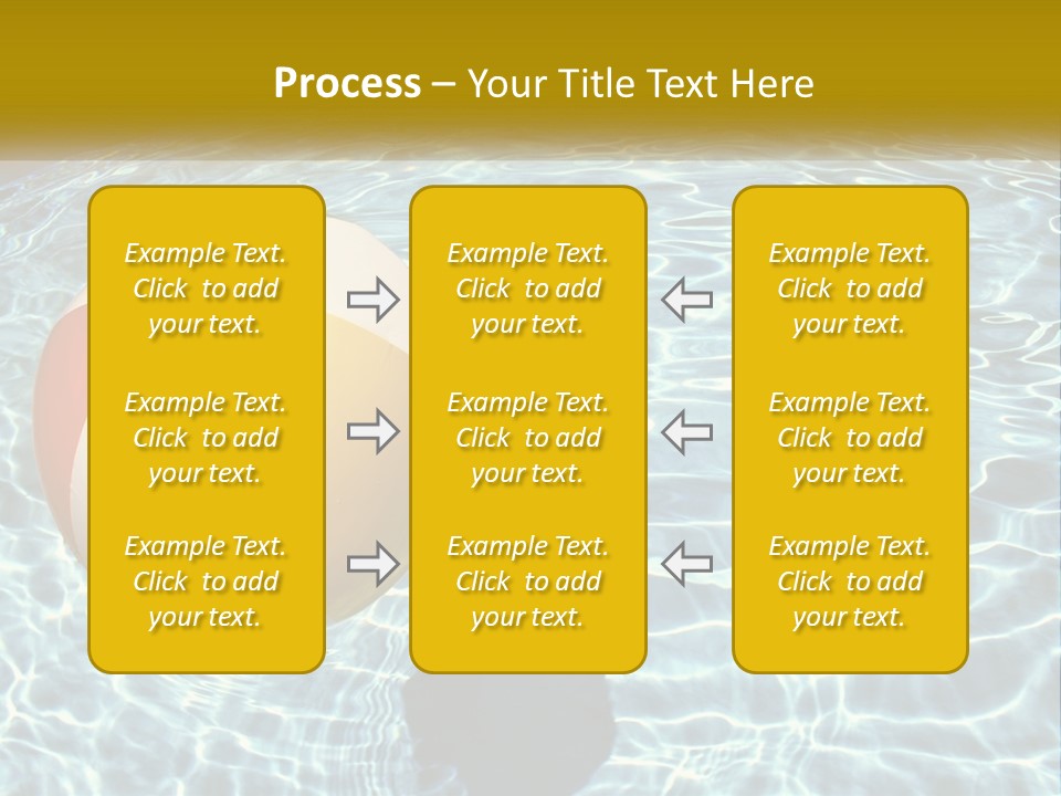 A Beach Ball Floating In A Pool Of Water PowerPoint Template