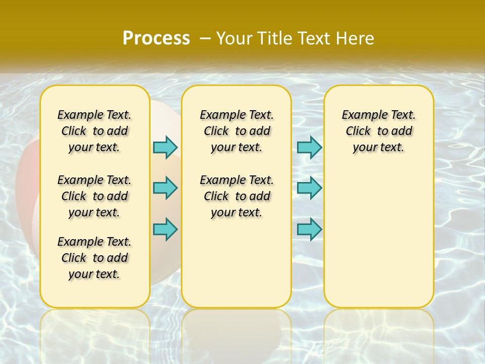 A Beach Ball Floating In A Pool Of Water PowerPoint Template