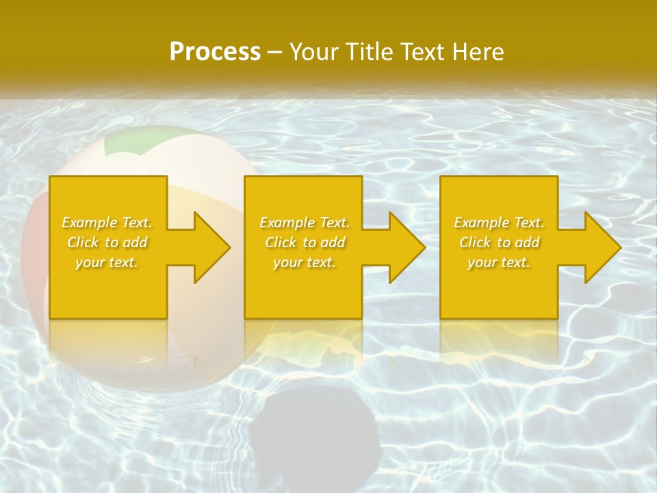 A Beach Ball Floating In A Pool Of Water PowerPoint Template