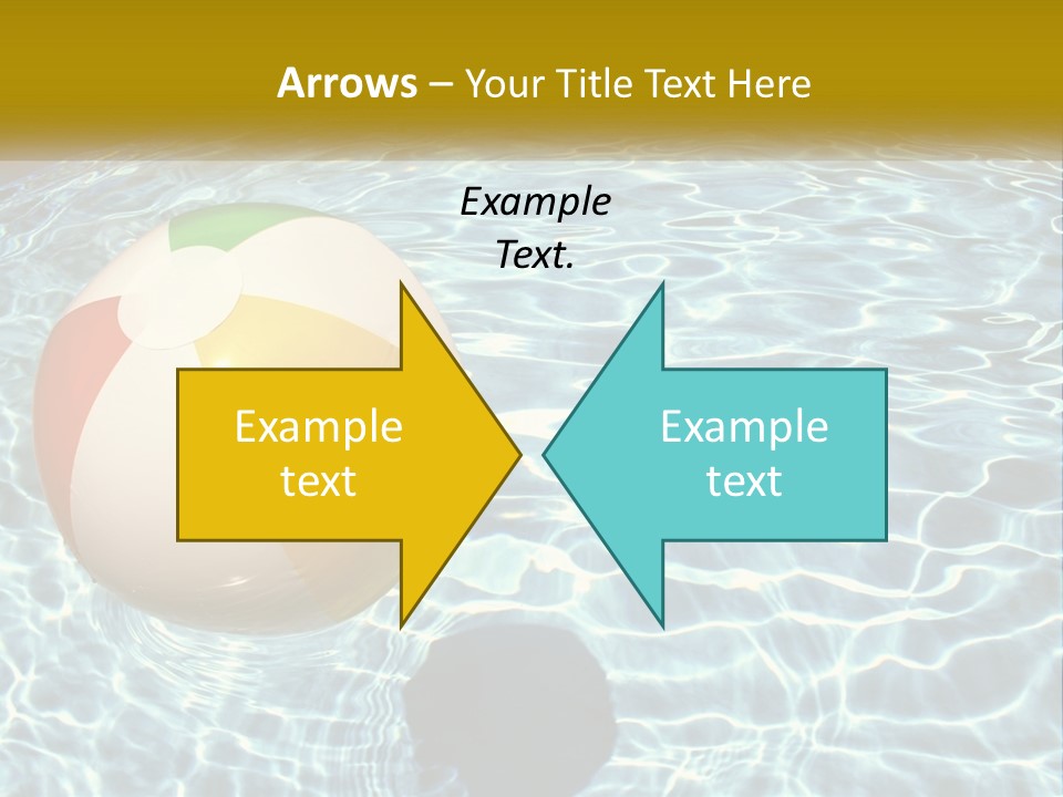 A Beach Ball Floating In A Pool Of Water PowerPoint Template