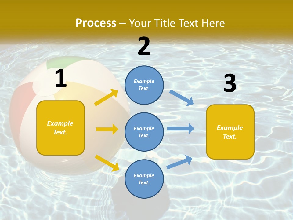 A Beach Ball Floating In A Pool Of Water PowerPoint Template