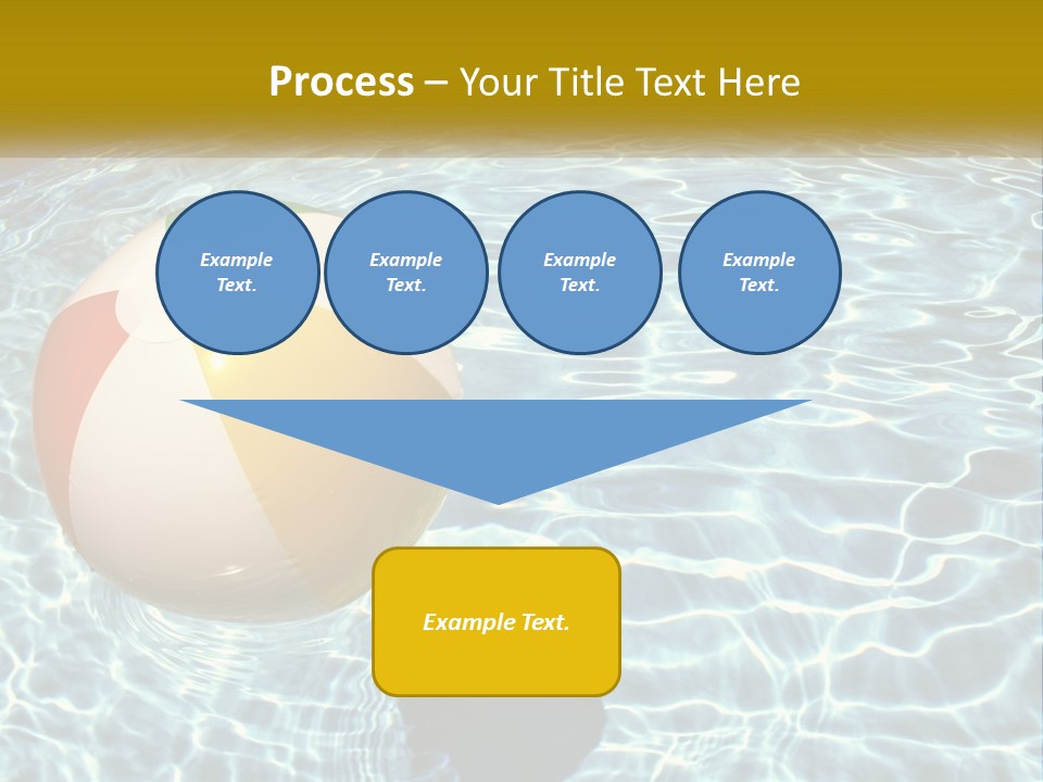 A Beach Ball Floating In A Pool Of Water PowerPoint Template