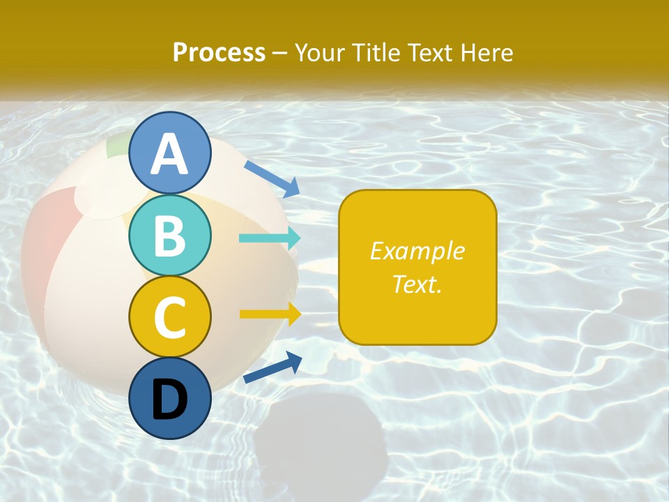 A Beach Ball Floating In A Pool Of Water PowerPoint Template