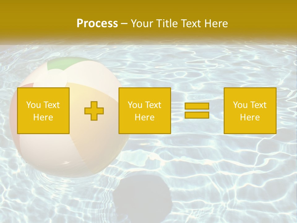 A Beach Ball Floating In A Pool Of Water PowerPoint Template