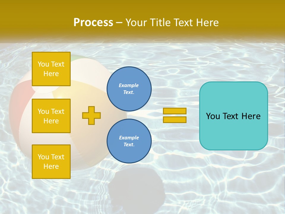 A Beach Ball Floating In A Pool Of Water PowerPoint Template
