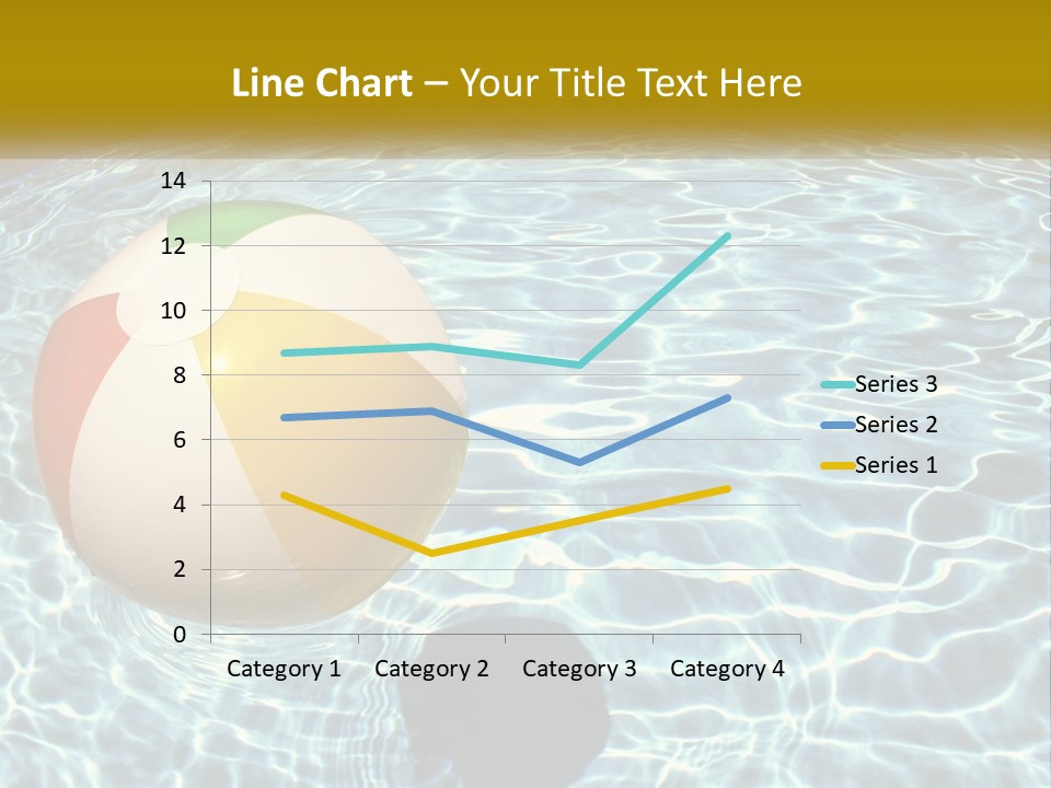 A Beach Ball Floating In A Pool Of Water PowerPoint Template