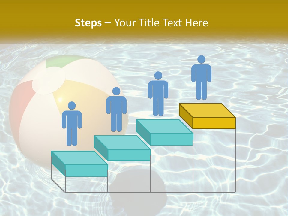 A Beach Ball Floating In A Pool Of Water PowerPoint Template