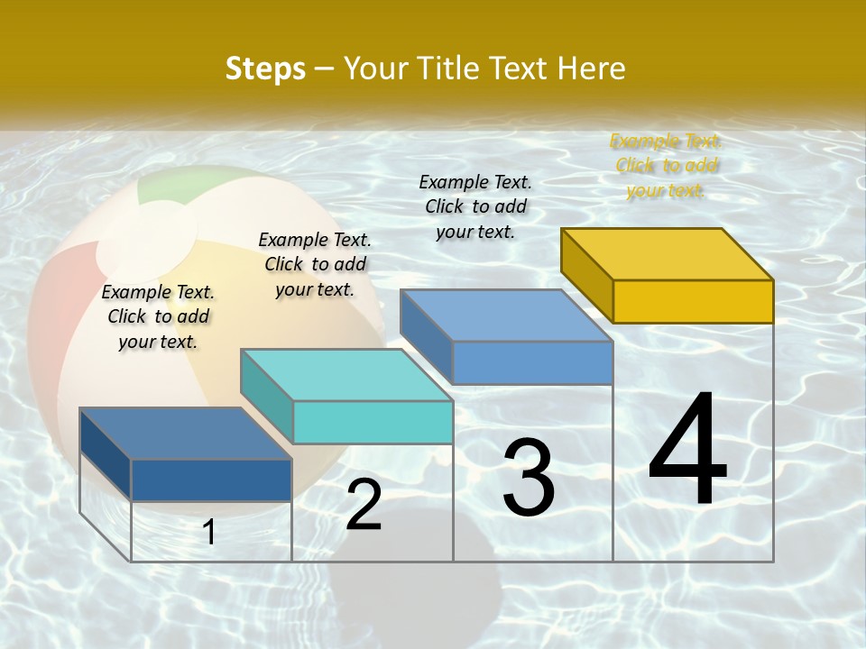 A Beach Ball Floating In A Pool Of Water PowerPoint Template