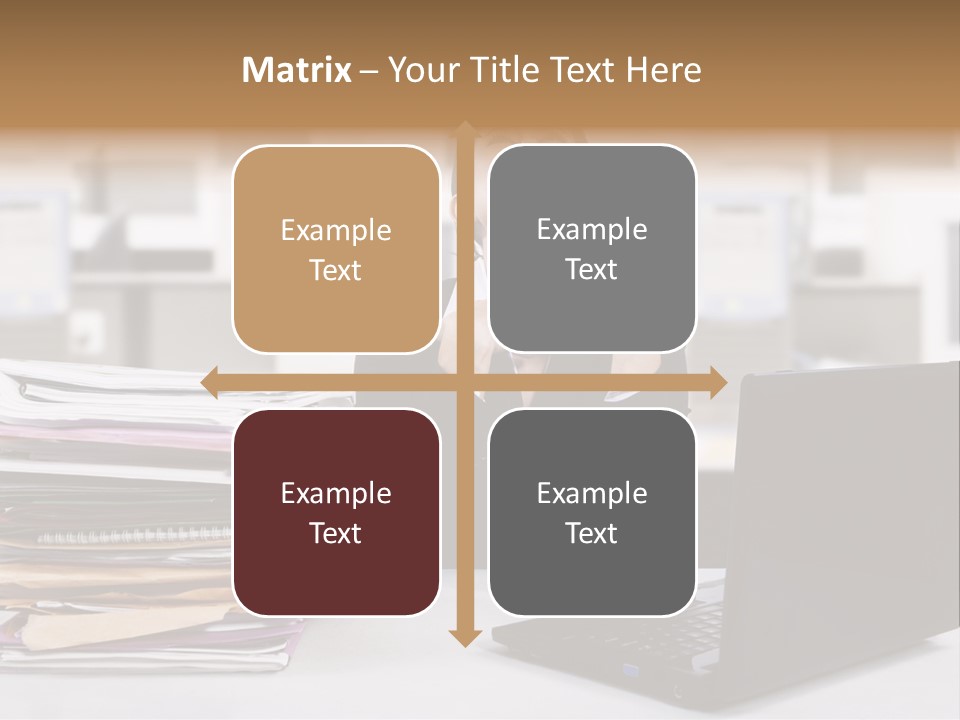 A Woman Sitting In Front Of A Laptop Computer PowerPoint Template