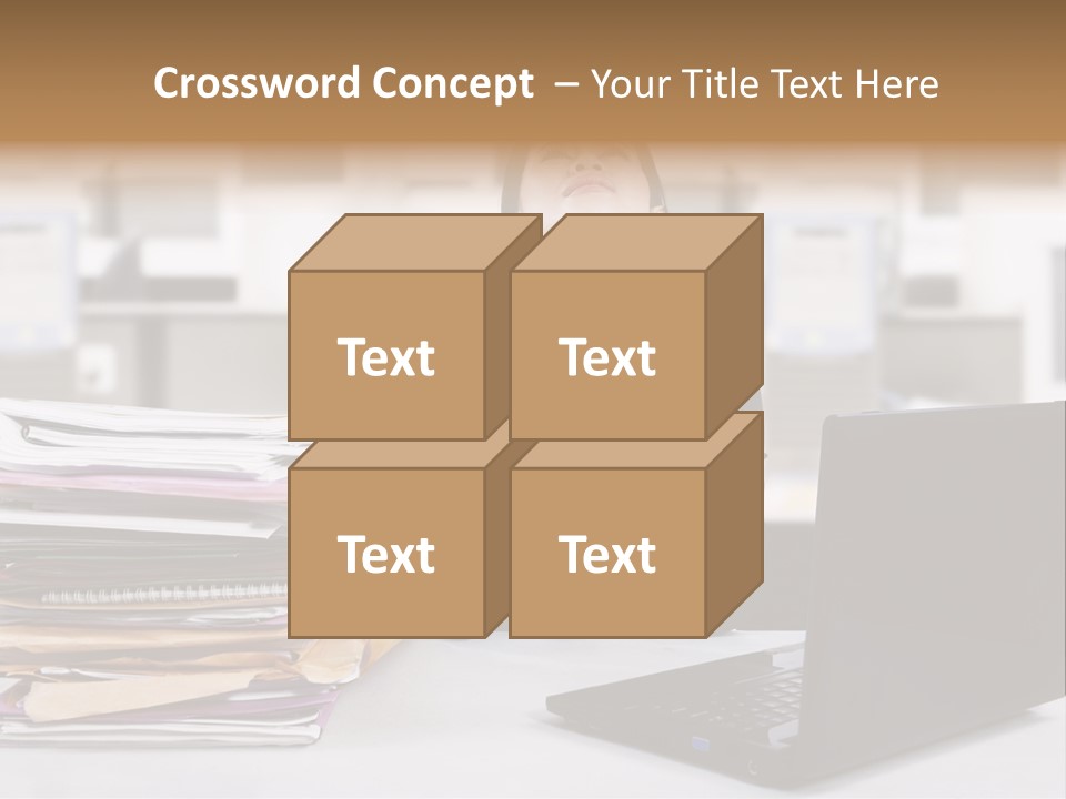 A Woman Sitting In Front Of A Laptop Computer PowerPoint Template