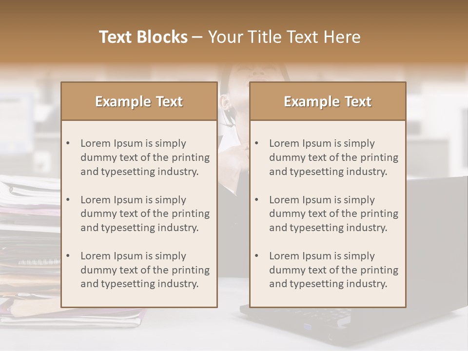 A Woman Sitting In Front Of A Laptop Computer PowerPoint Template