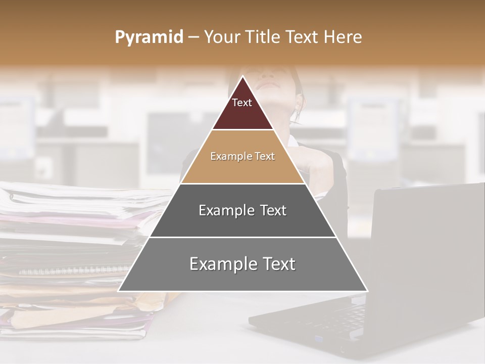 A Woman Sitting In Front Of A Laptop Computer PowerPoint Template