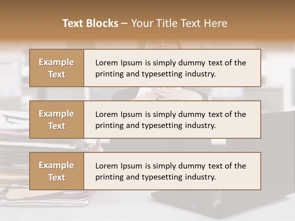 A Woman Sitting In Front Of A Laptop Computer PowerPoint Template