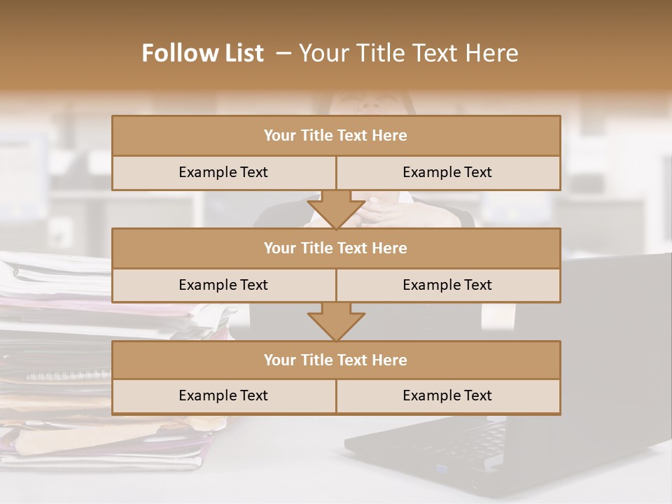 A Woman Sitting In Front Of A Laptop Computer PowerPoint Template