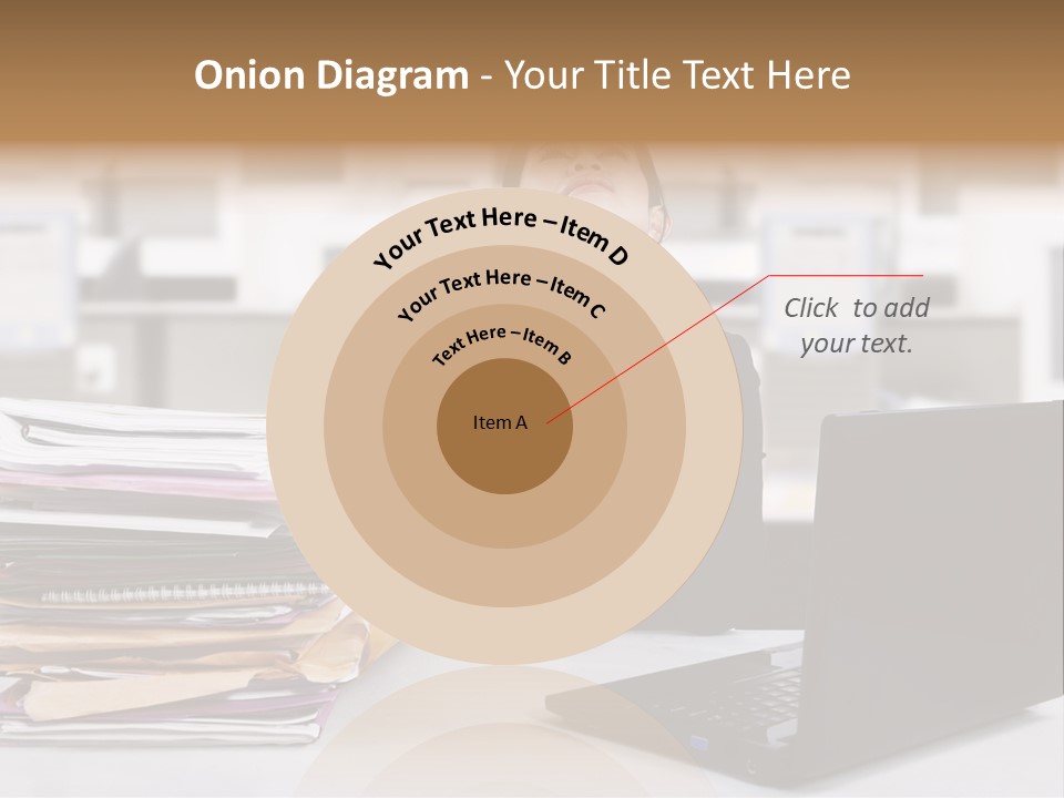 A Woman Sitting In Front Of A Laptop Computer PowerPoint Template