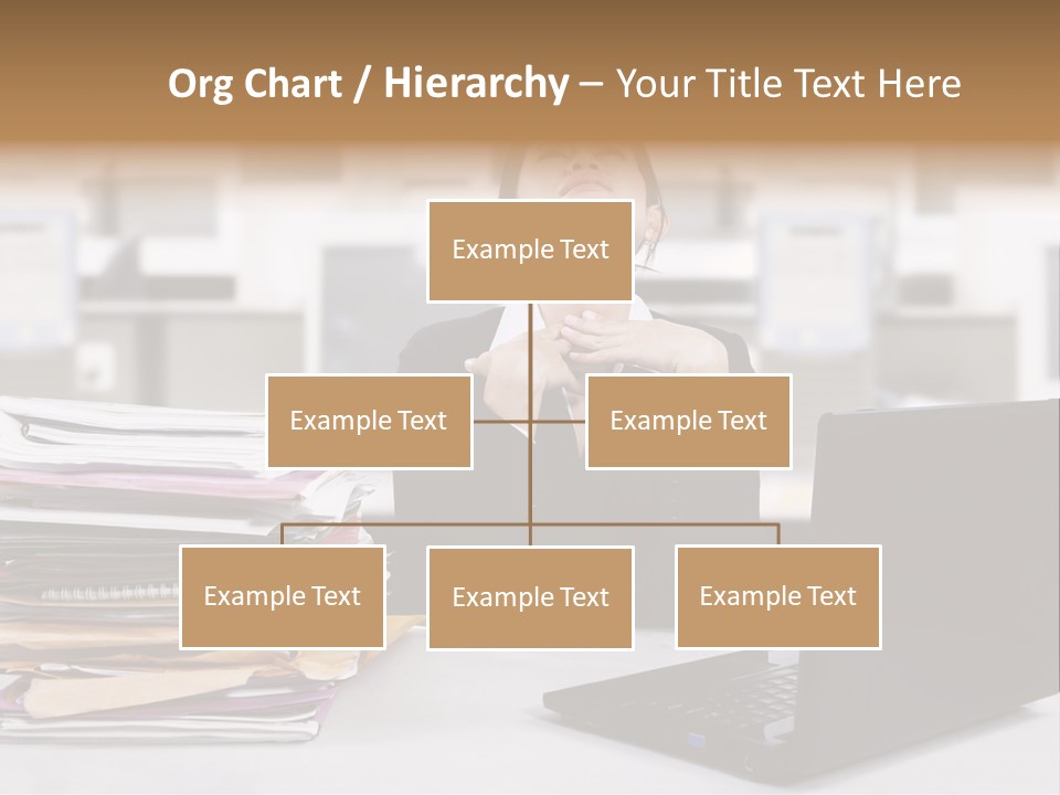 A Woman Sitting In Front Of A Laptop Computer PowerPoint Template