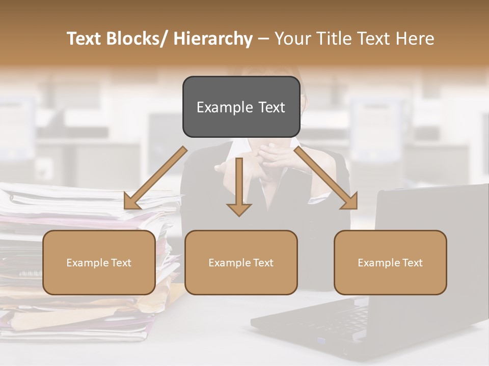 A Woman Sitting In Front Of A Laptop Computer PowerPoint Template