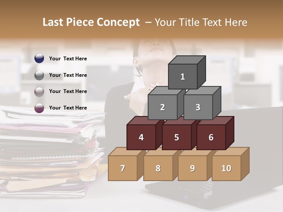 A Woman Sitting In Front Of A Laptop Computer PowerPoint Template