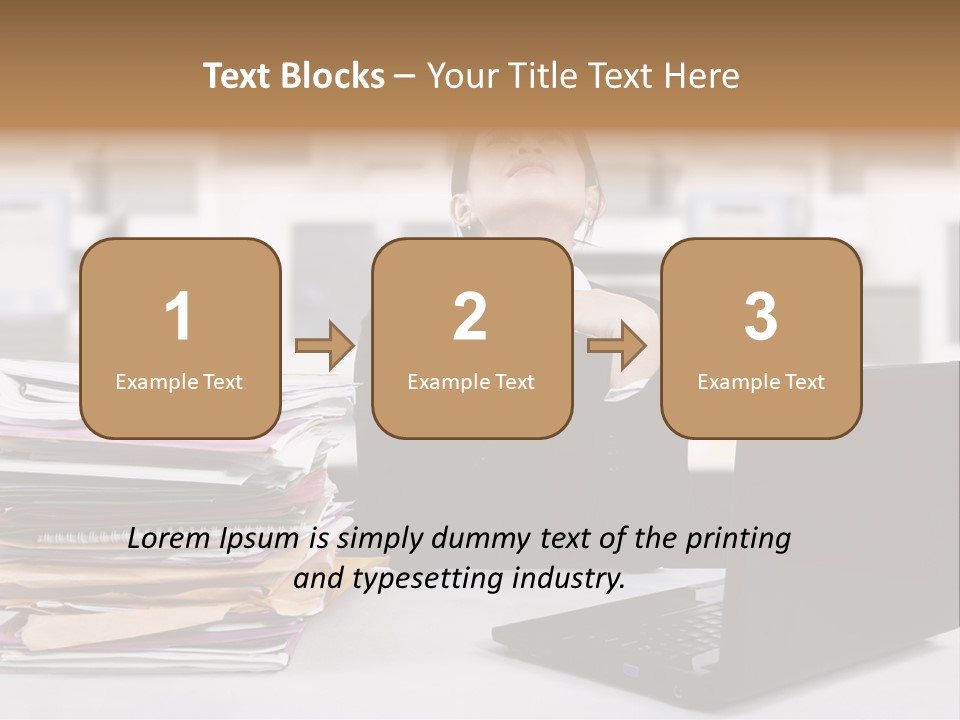A Woman Sitting In Front Of A Laptop Computer PowerPoint Template