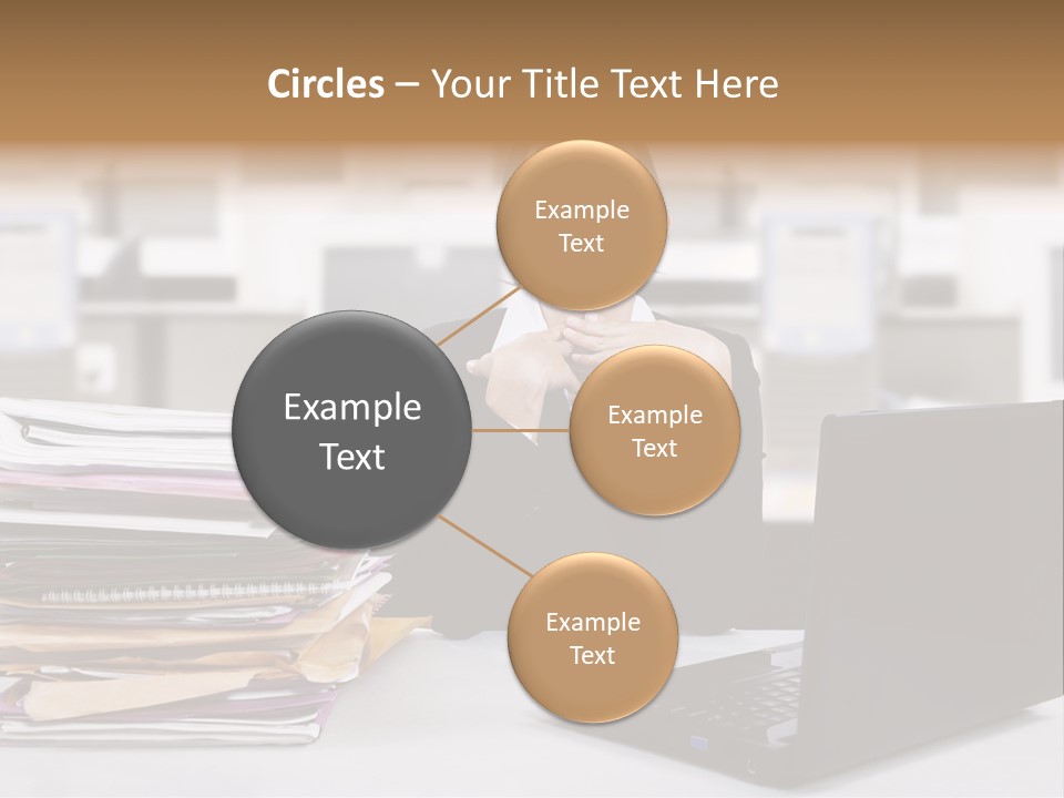 A Woman Sitting In Front Of A Laptop Computer PowerPoint Template