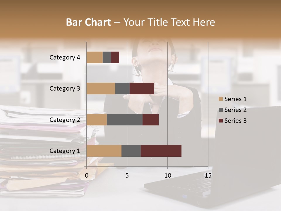 A Woman Sitting In Front Of A Laptop Computer PowerPoint Template
