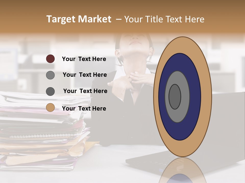 A Woman Sitting In Front Of A Laptop Computer PowerPoint Template