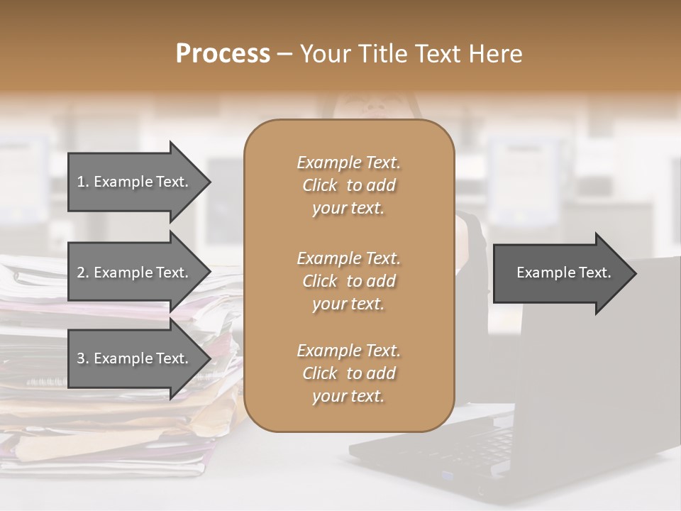 A Woman Sitting In Front Of A Laptop Computer PowerPoint Template