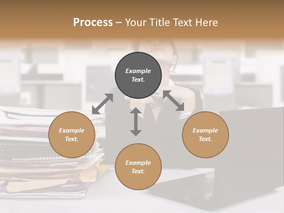 A Woman Sitting In Front Of A Laptop Computer PowerPoint Template
