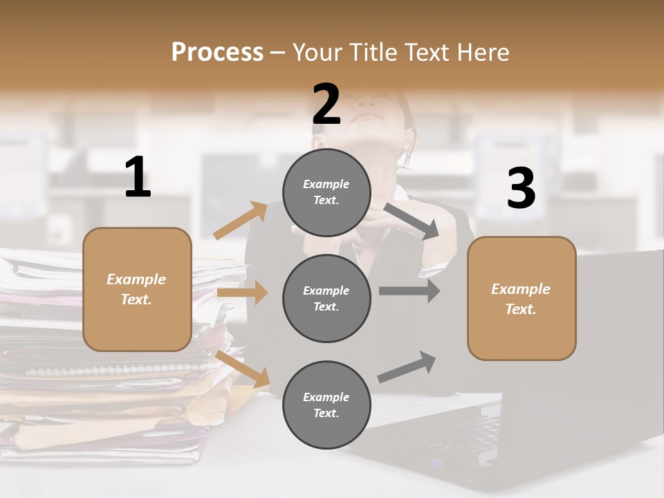 A Woman Sitting In Front Of A Laptop Computer PowerPoint Template