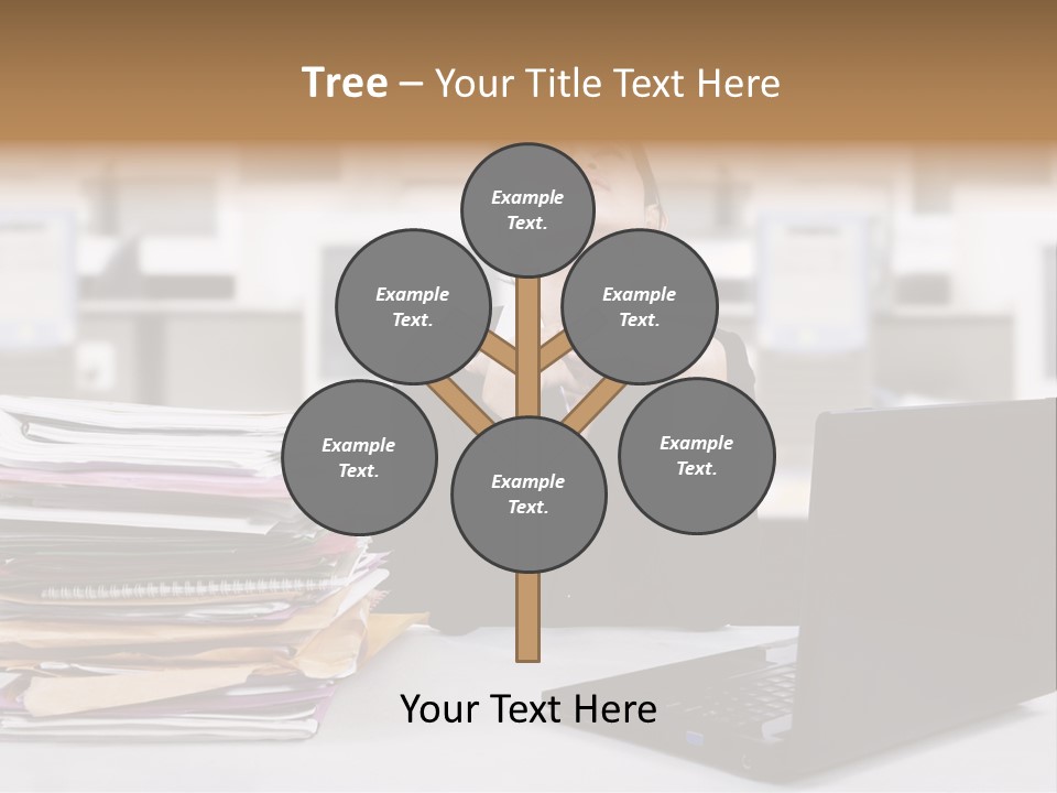 A Woman Sitting In Front Of A Laptop Computer PowerPoint Template