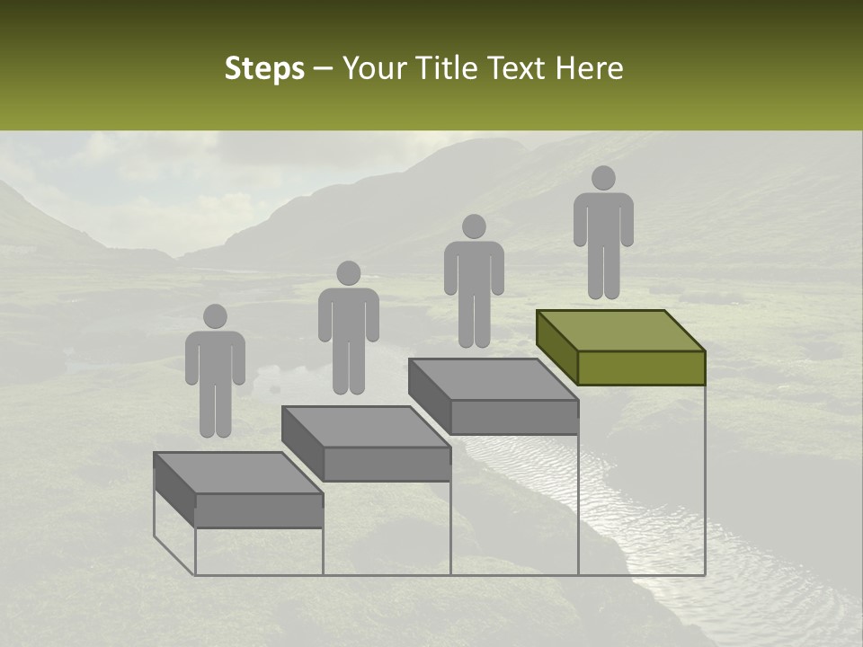 A River Running Through A Lush Green Valley PowerPoint Template