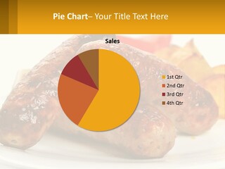 A Couple Of Sausages Sitting On Top Of A White Plate PowerPoint Template