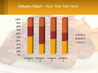 A Couple Of Sausages Sitting On Top Of A White Plate PowerPoint Template
