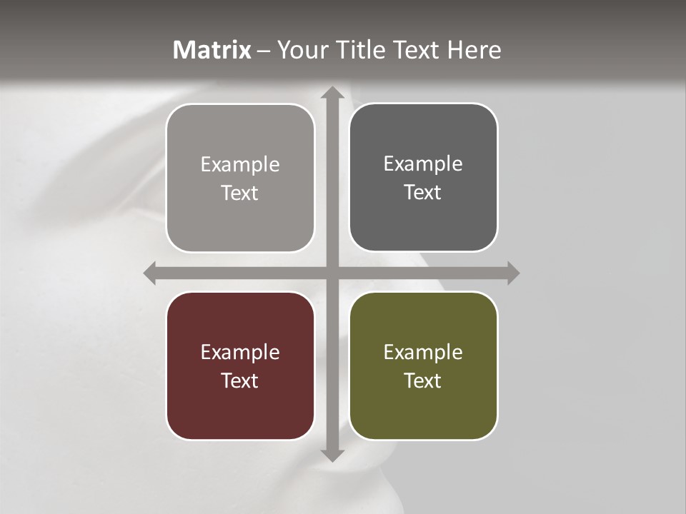 A White Statue Of A Man's Head With A Gray Background PowerPoint Template