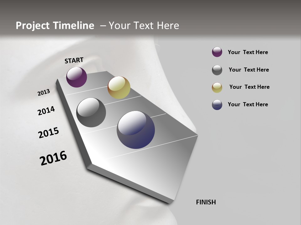 A White Statue Of A Man's Head With A Gray Background PowerPoint Template