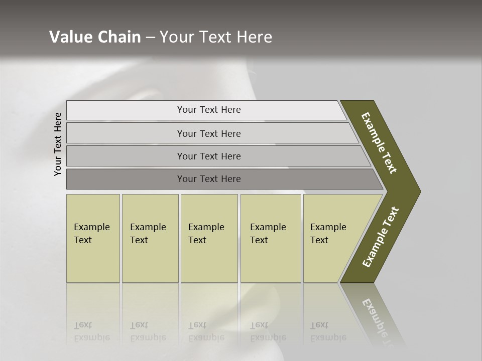 A White Statue Of A Man's Head With A Gray Background PowerPoint Template