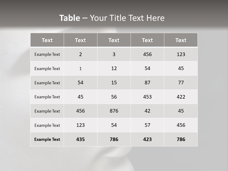 A White Statue Of A Man's Head With A Gray Background PowerPoint Template