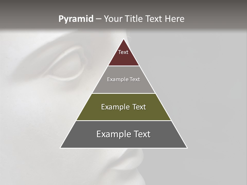 A White Statue Of A Man's Head With A Gray Background PowerPoint Template