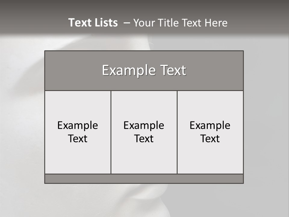 A White Statue Of A Man's Head With A Gray Background PowerPoint Template