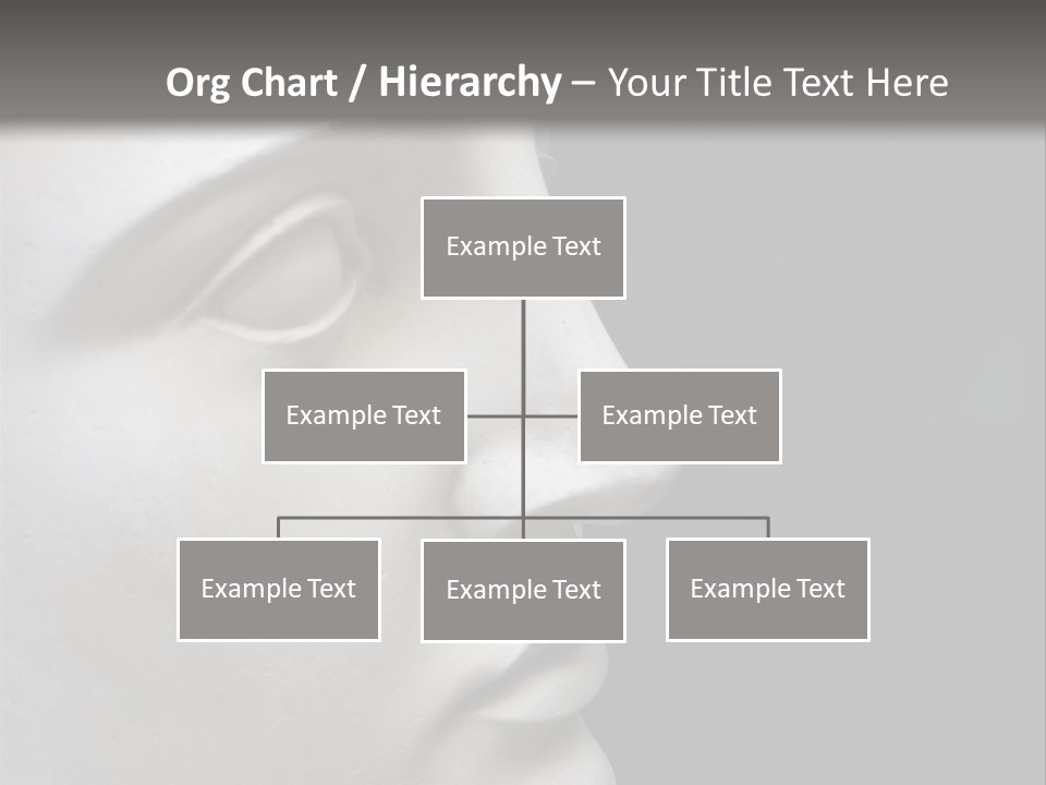 A White Statue Of A Man's Head With A Gray Background PowerPoint Template