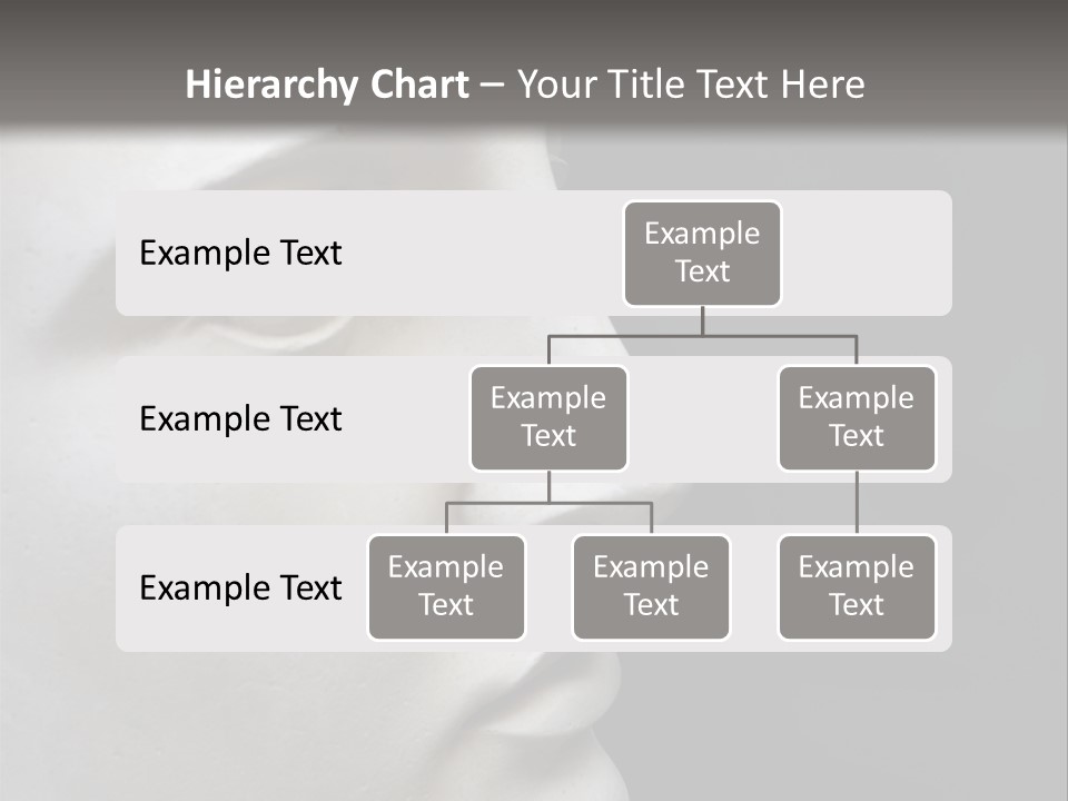 A White Statue Of A Man's Head With A Gray Background PowerPoint Template