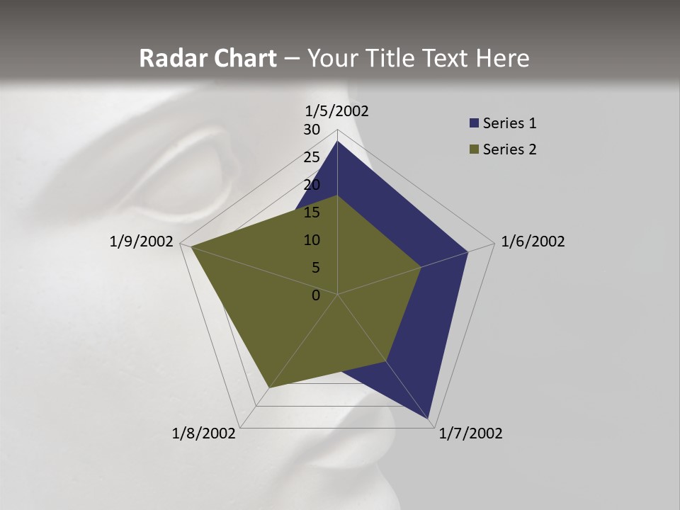 A White Statue Of A Man's Head With A Gray Background PowerPoint Template
