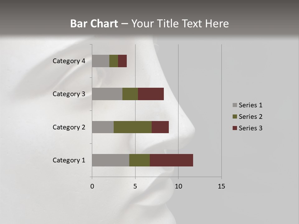 A White Statue Of A Man's Head With A Gray Background PowerPoint Template