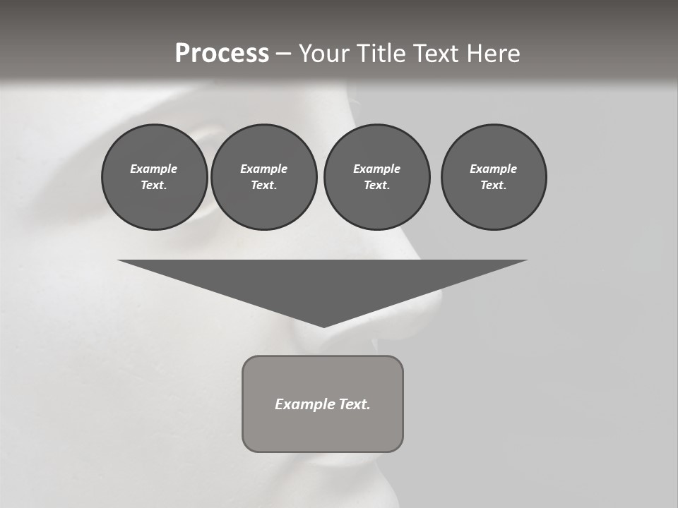 A White Statue Of A Man's Head With A Gray Background PowerPoint Template