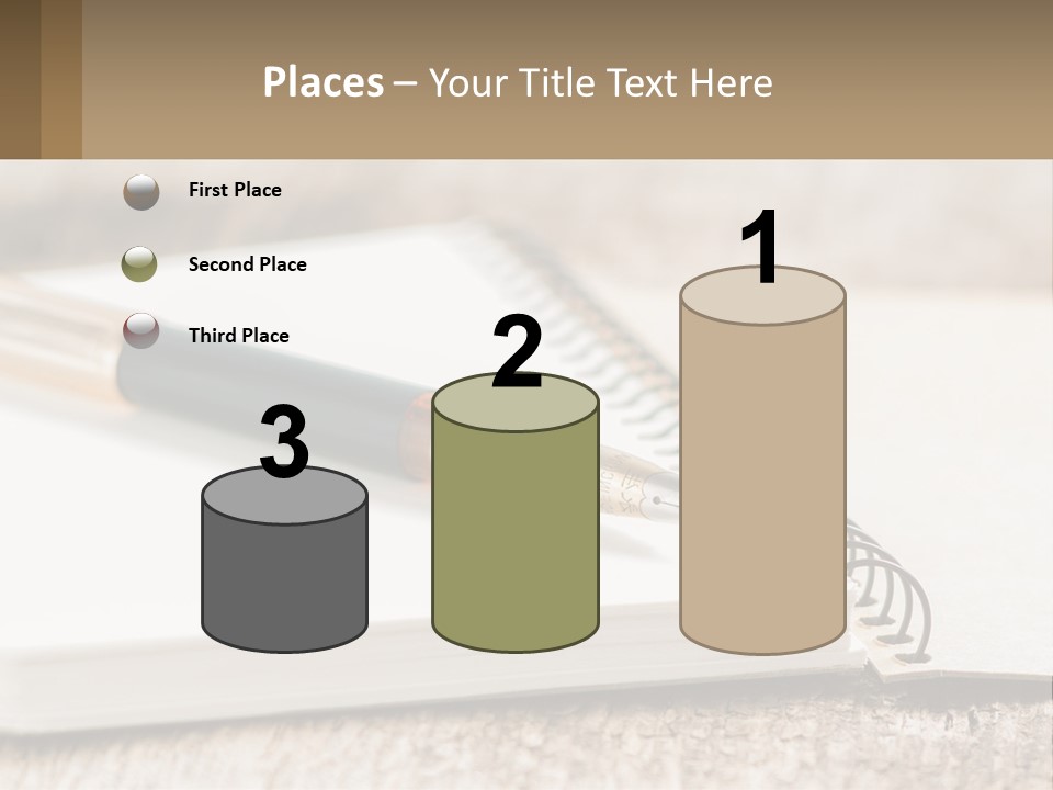 A Notebook With A Pen On Top Of It PowerPoint Template