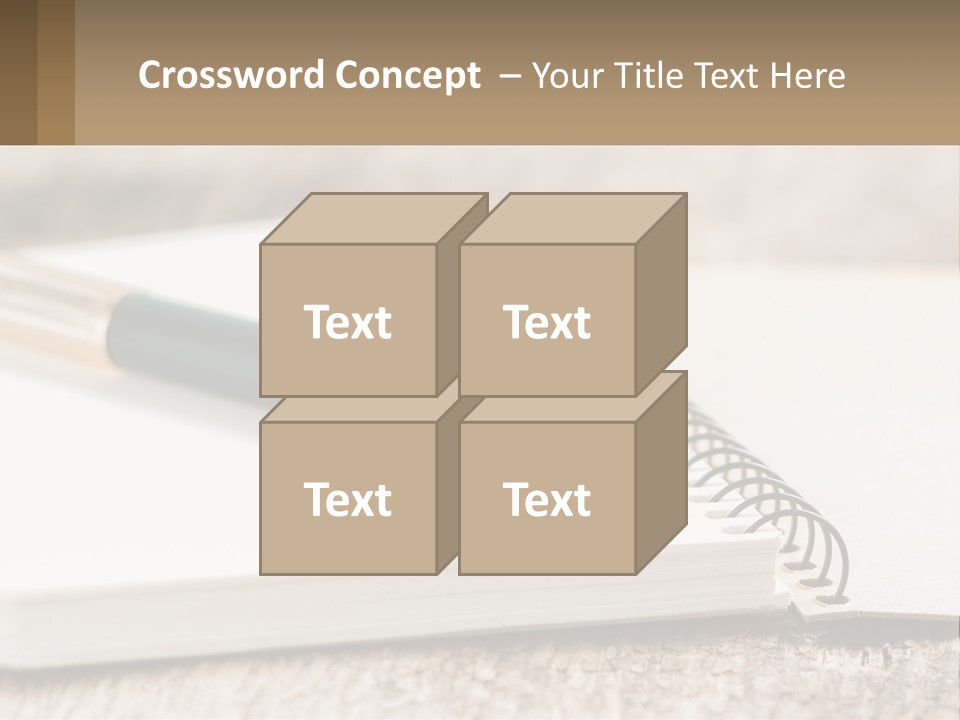 A Notebook With A Pen On Top Of It PowerPoint Template