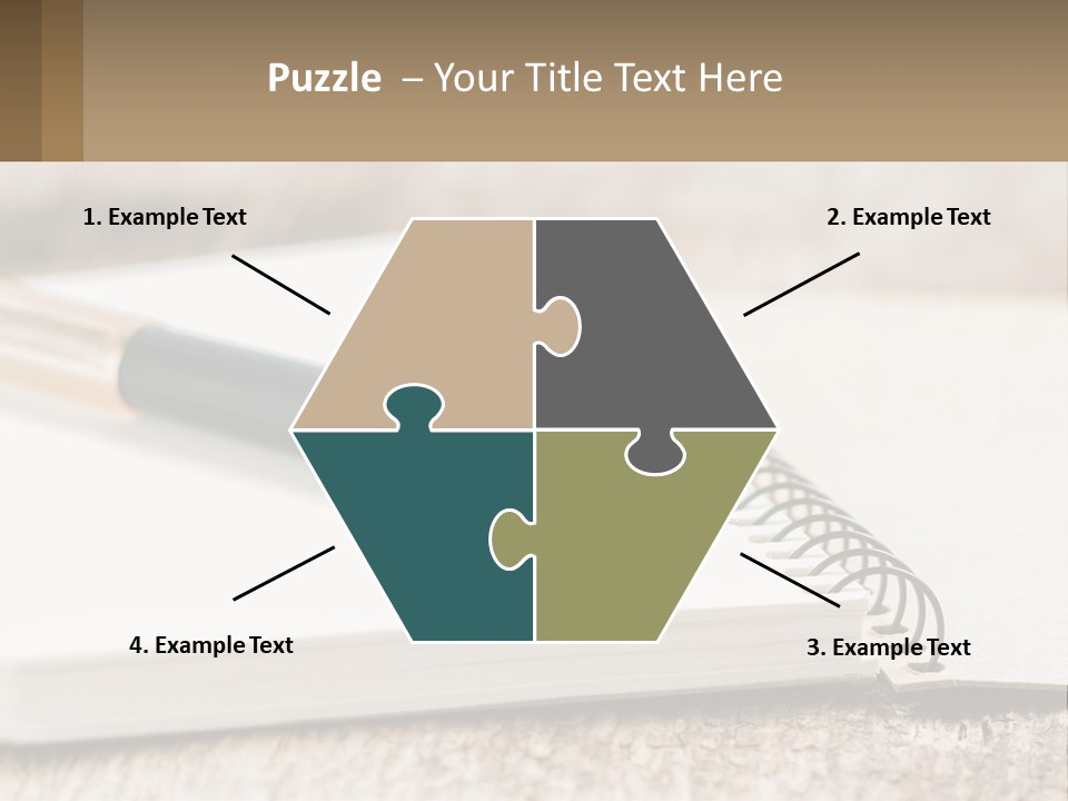 A Notebook With A Pen On Top Of It PowerPoint Template