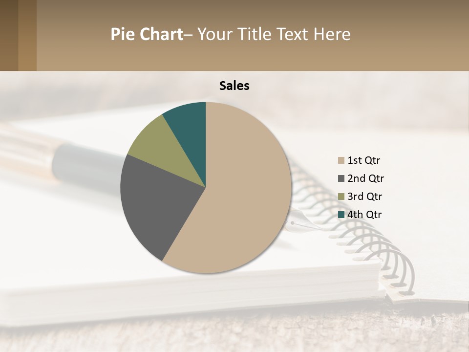 A Notebook With A Pen On Top Of It PowerPoint Template