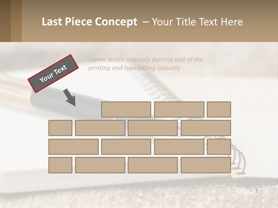 A Notebook With A Pen On Top Of It PowerPoint Template