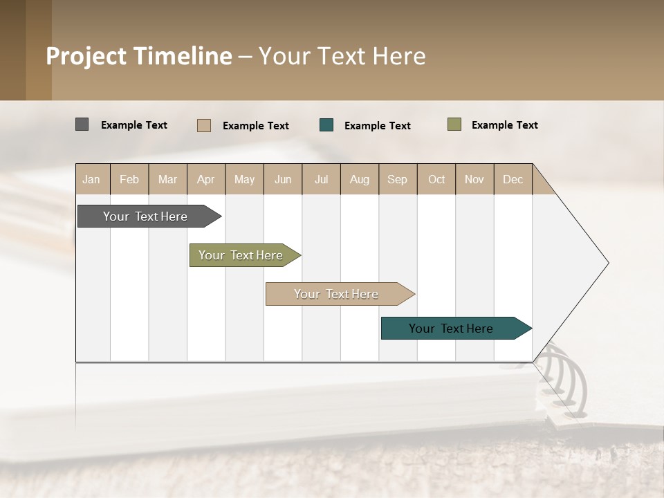 A Notebook With A Pen On Top Of It PowerPoint Template